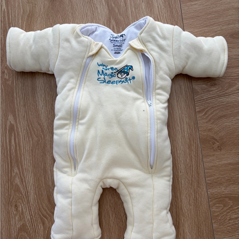 Baby Magic Sleepsuit Cream Quilted Sleep Sack - Small